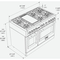 Fulgor Milano-Stainless Steel-Dual Fuel F6PDF486GS1
