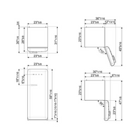 Smeg-Pink-Top Freezer FAB28URPK3