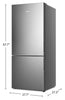 Midea Counter Depth Bottom-Freezer Refrigerator SS - MRB19B7AST