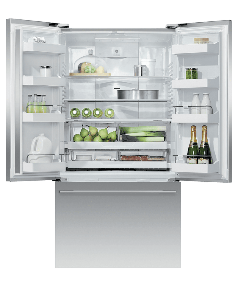 Fisher & Paykel-Stainless Steel-French 3-Door-RF201ADX5 RF201ADX5N