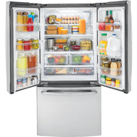 GE-Stainless Steel-French 3-Door GWE19JSLSS