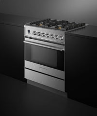 Fisher & Paykel-Stainless Steel-Dual Fuel OR30SDG6X1