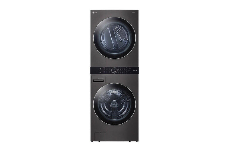 LG-Black Stainless Steel-Stacked Washer/Dryer WKEX200HBA