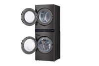 LG-Black Stainless Steel-Stacked Washer/Dryer WKEX200HBA